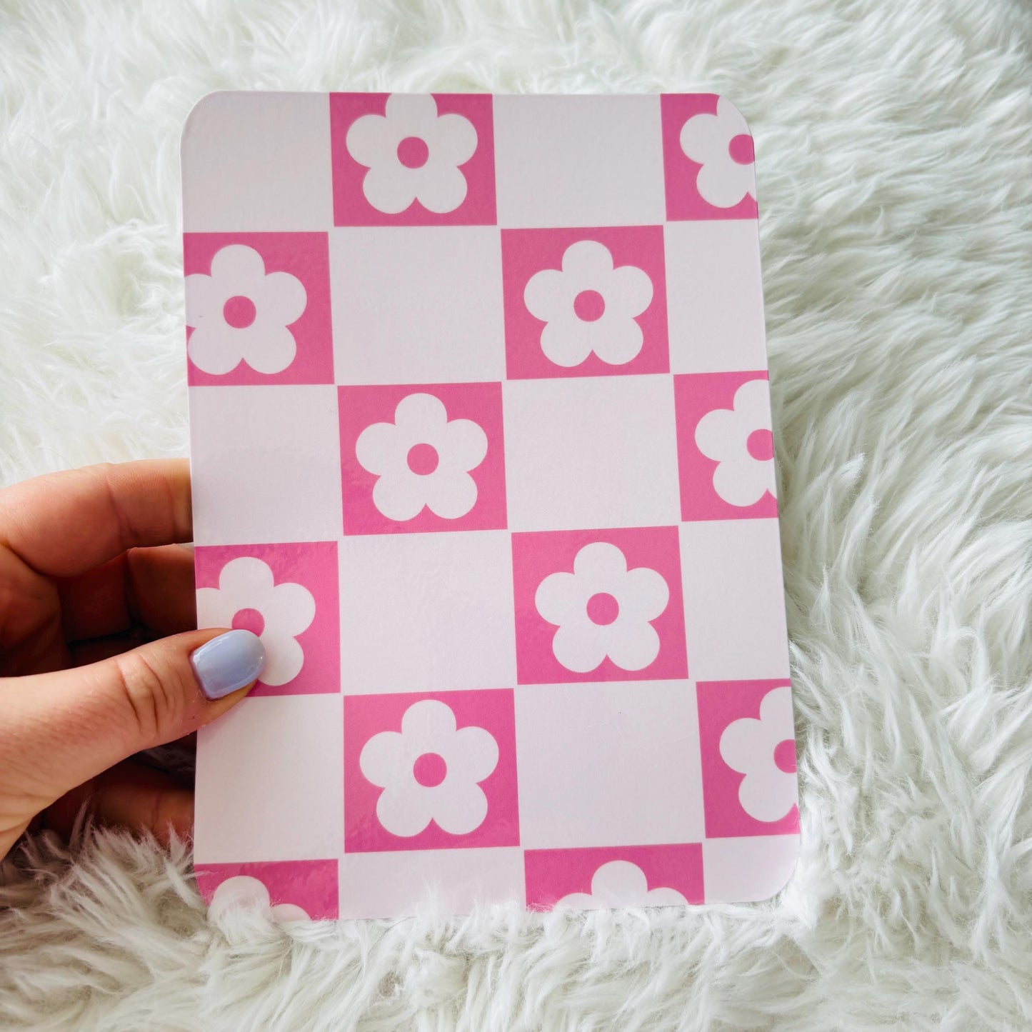 Checker + floral kindle case insert
