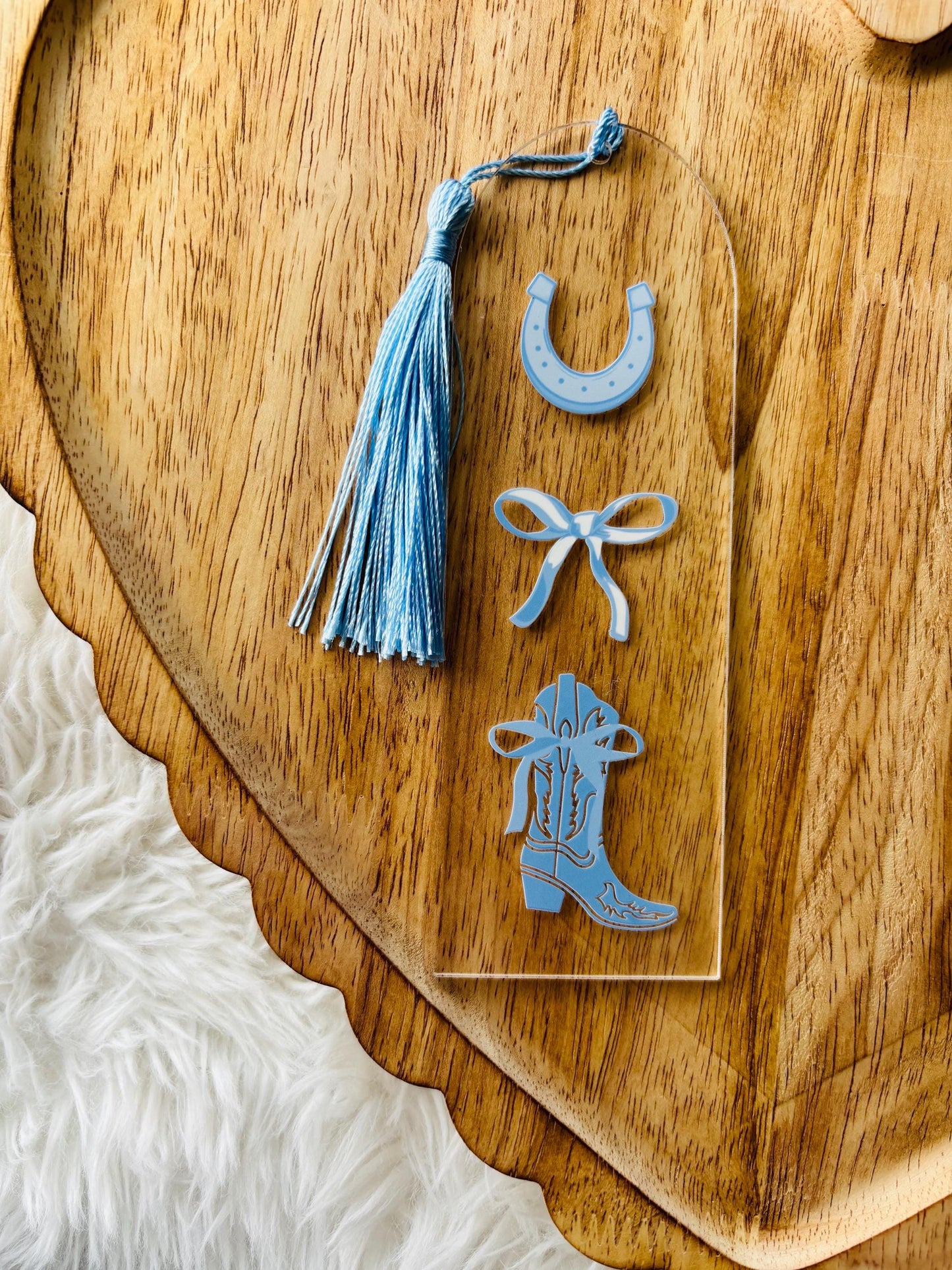 Cowgirl acrylic bookmarks | tassel bookmark | acrylic bookmark | cowgirl