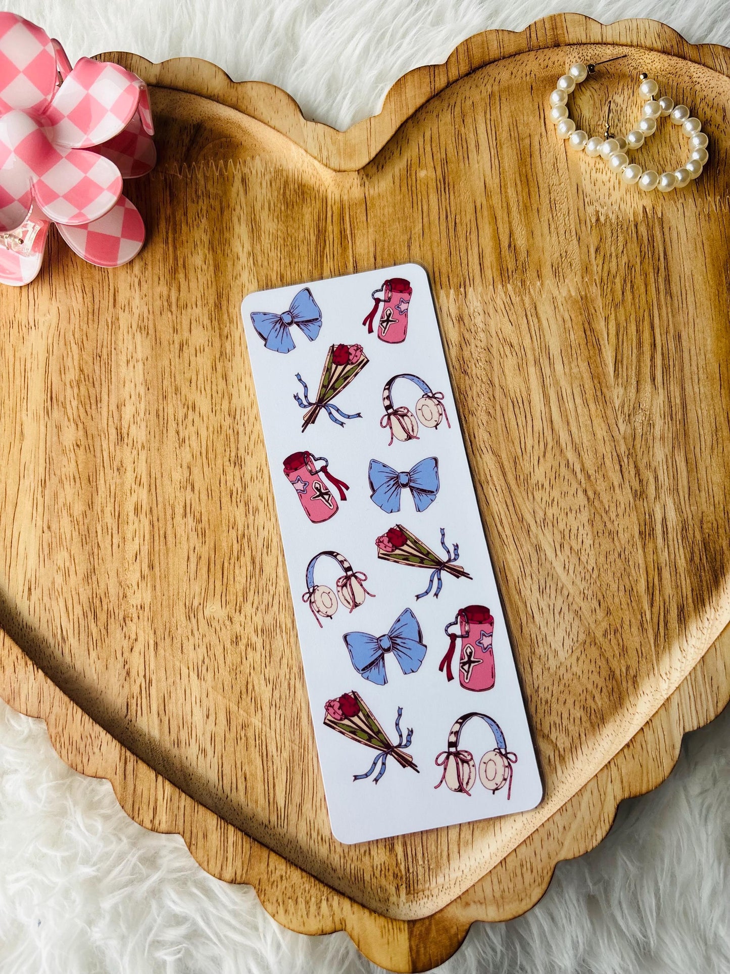 Girly girl | handmade | cute | bookish | book lover gift | bookmark | bookstagram | booktok | cutesy | soft | pastel | trendy |