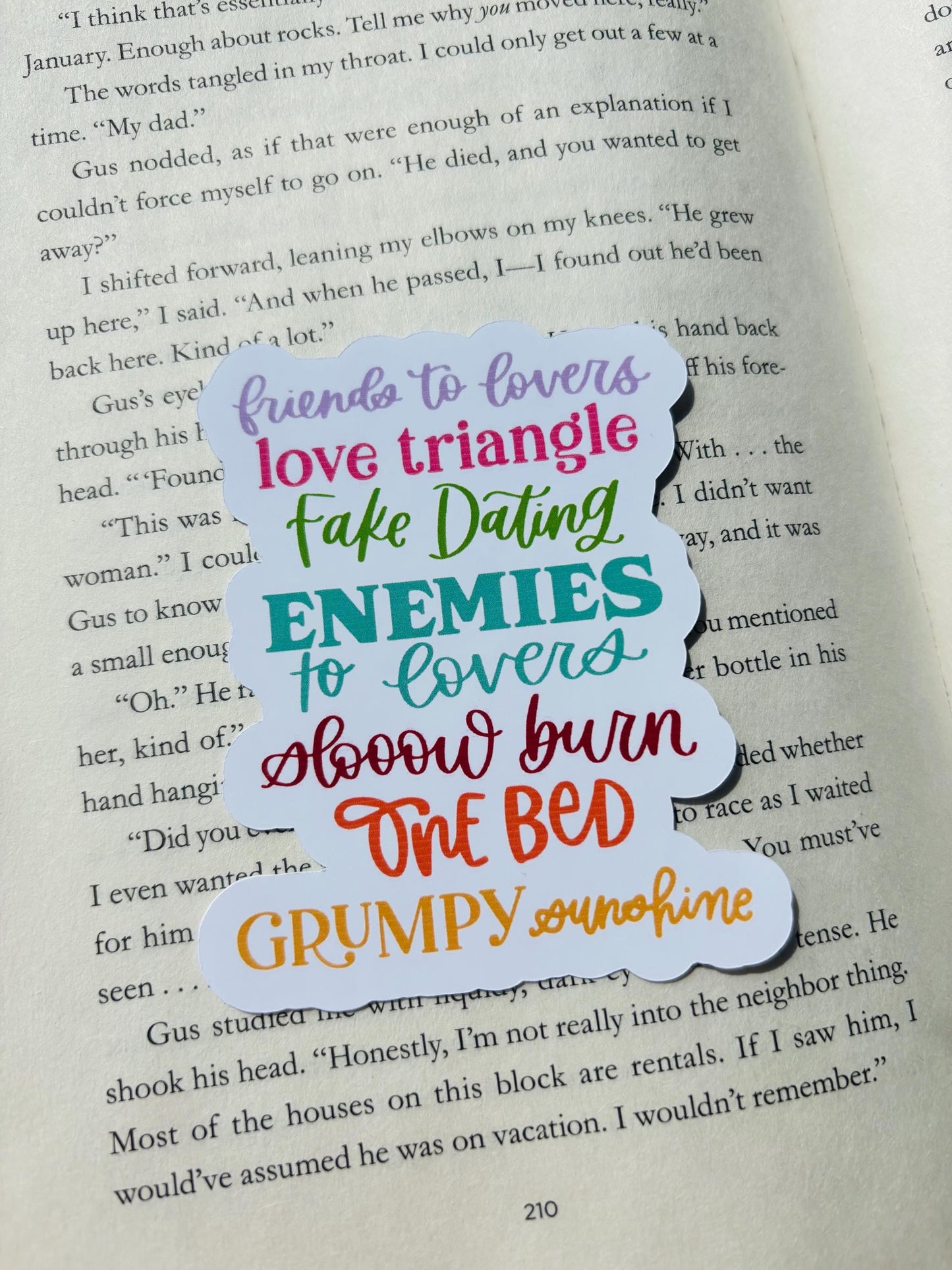 TROPES sticker | bookish | book lover | stickers | gifts
