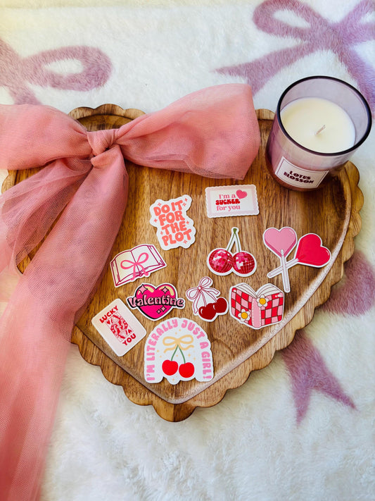 bookish valentine stickers