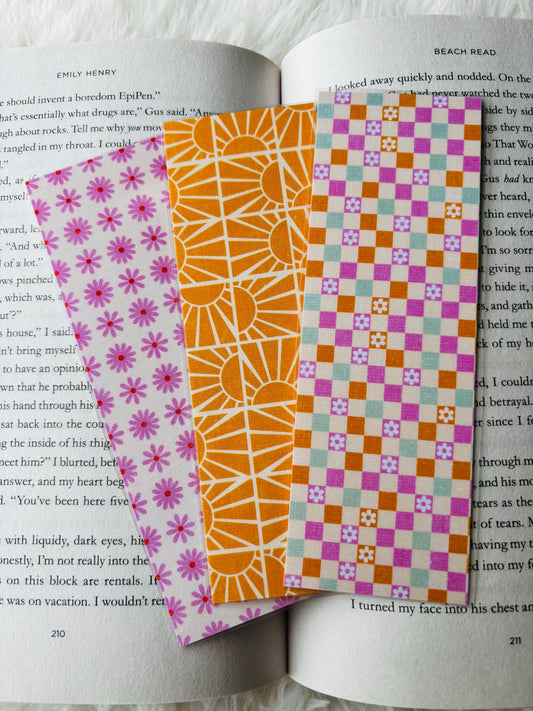 Summer fun bookmarks | bright | colorful | retro | groovy | booktok | bookstagram | book lover | bookish