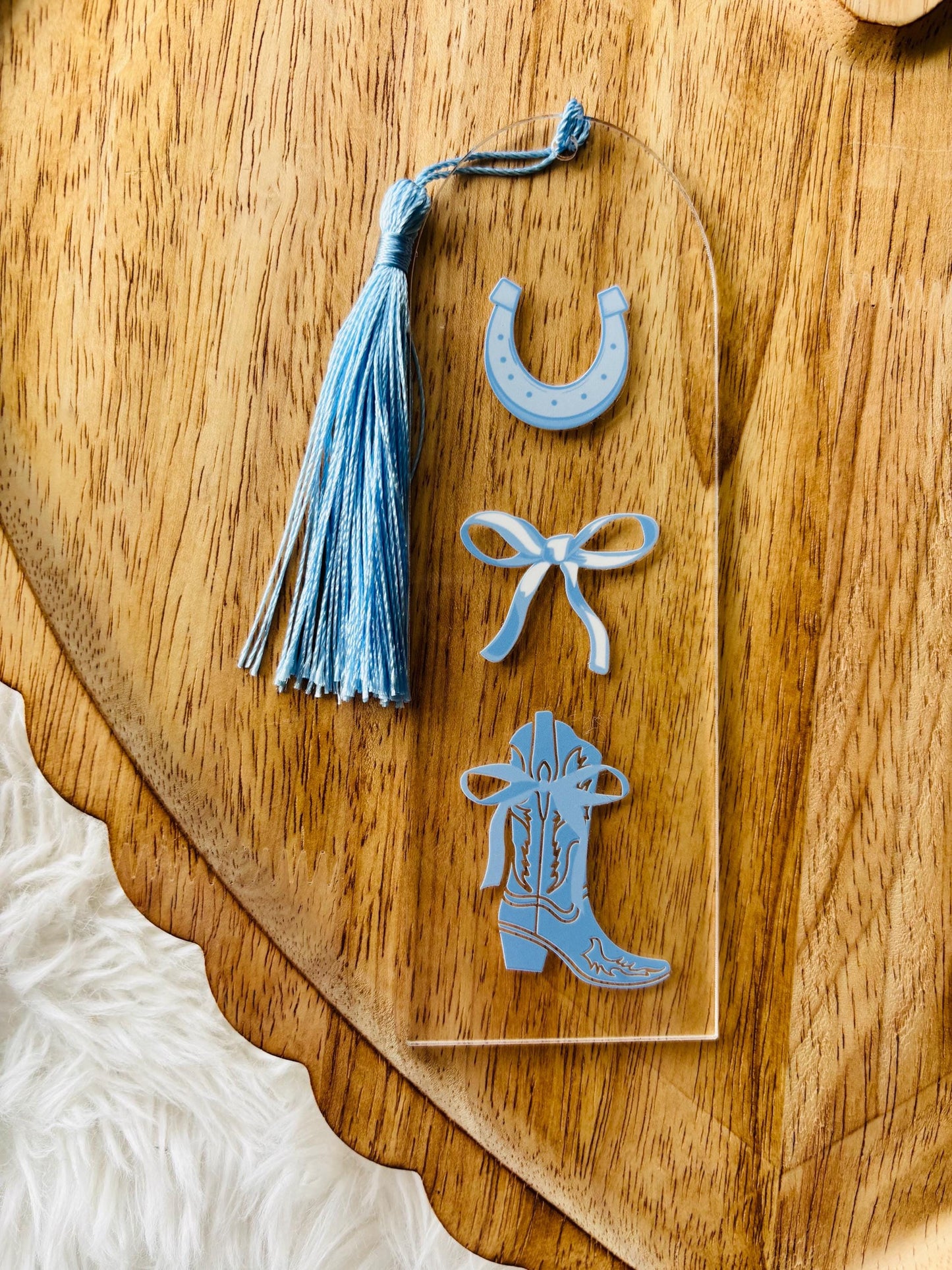Cowgirl acrylic bookmarks | tassel bookmark | acrylic bookmark | cowgirl