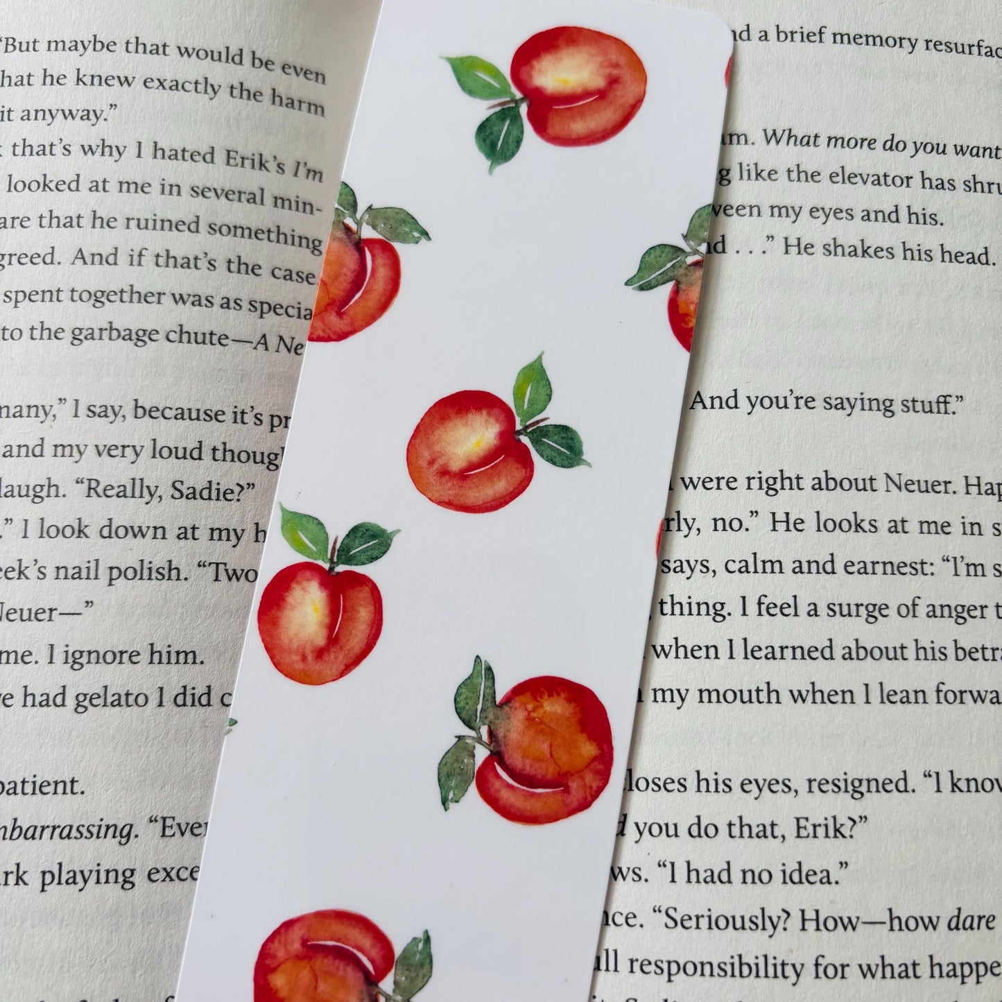 just peachy | handmade | cute | bookish | book lover gift | bookmark | bookstagram | booktok | fruit | peaches | cutesy | soft | pastel