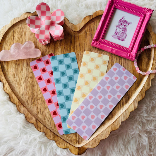 valentine checker | handmade bookmarks | cute | bookish | book lover gift | bookmark | bookstagram | booktok