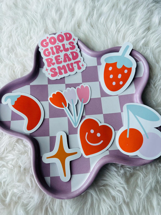 good girls read smut sticker set