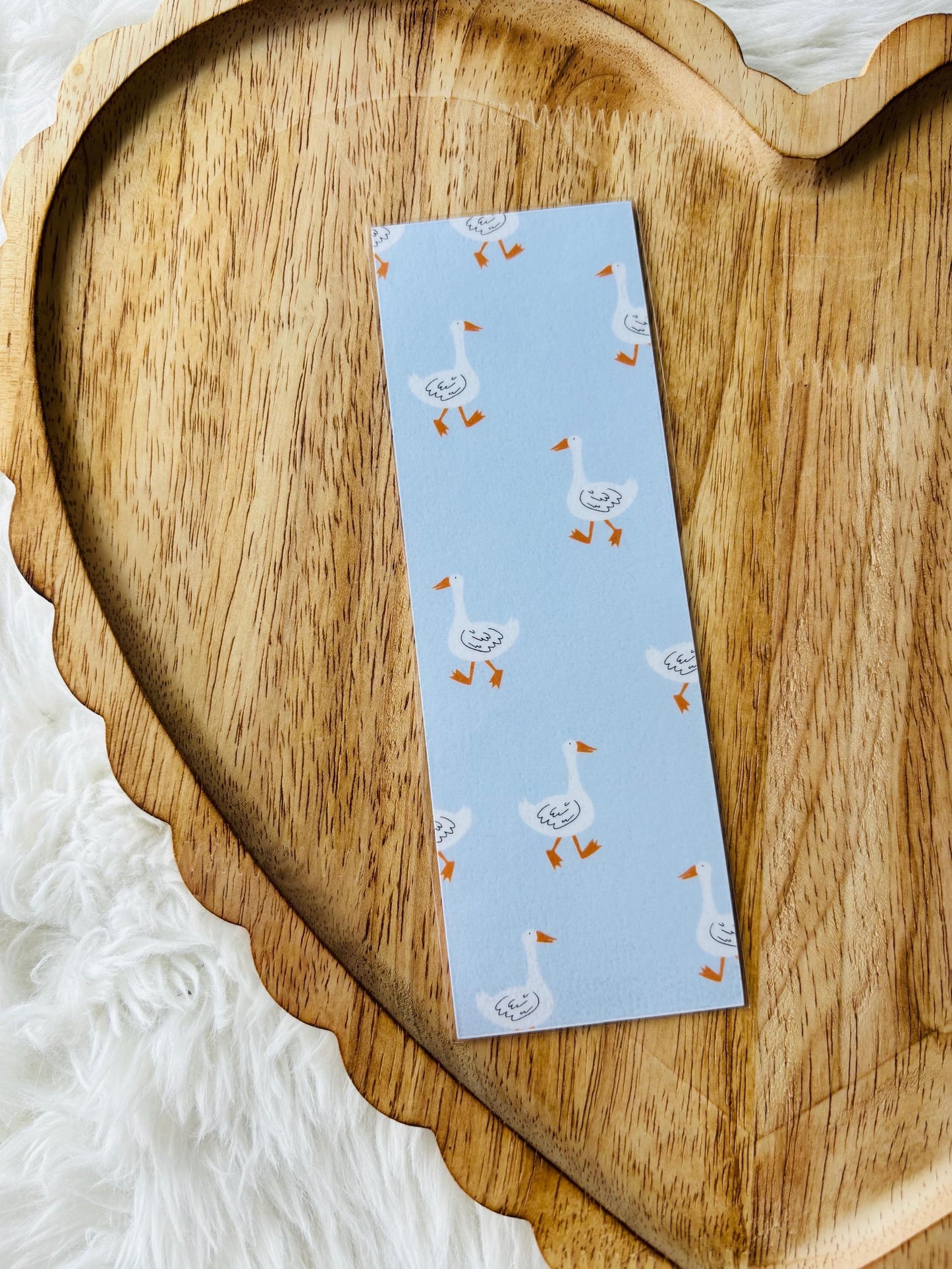 goose bookmark | cutesy | silly goose | blue bookmark