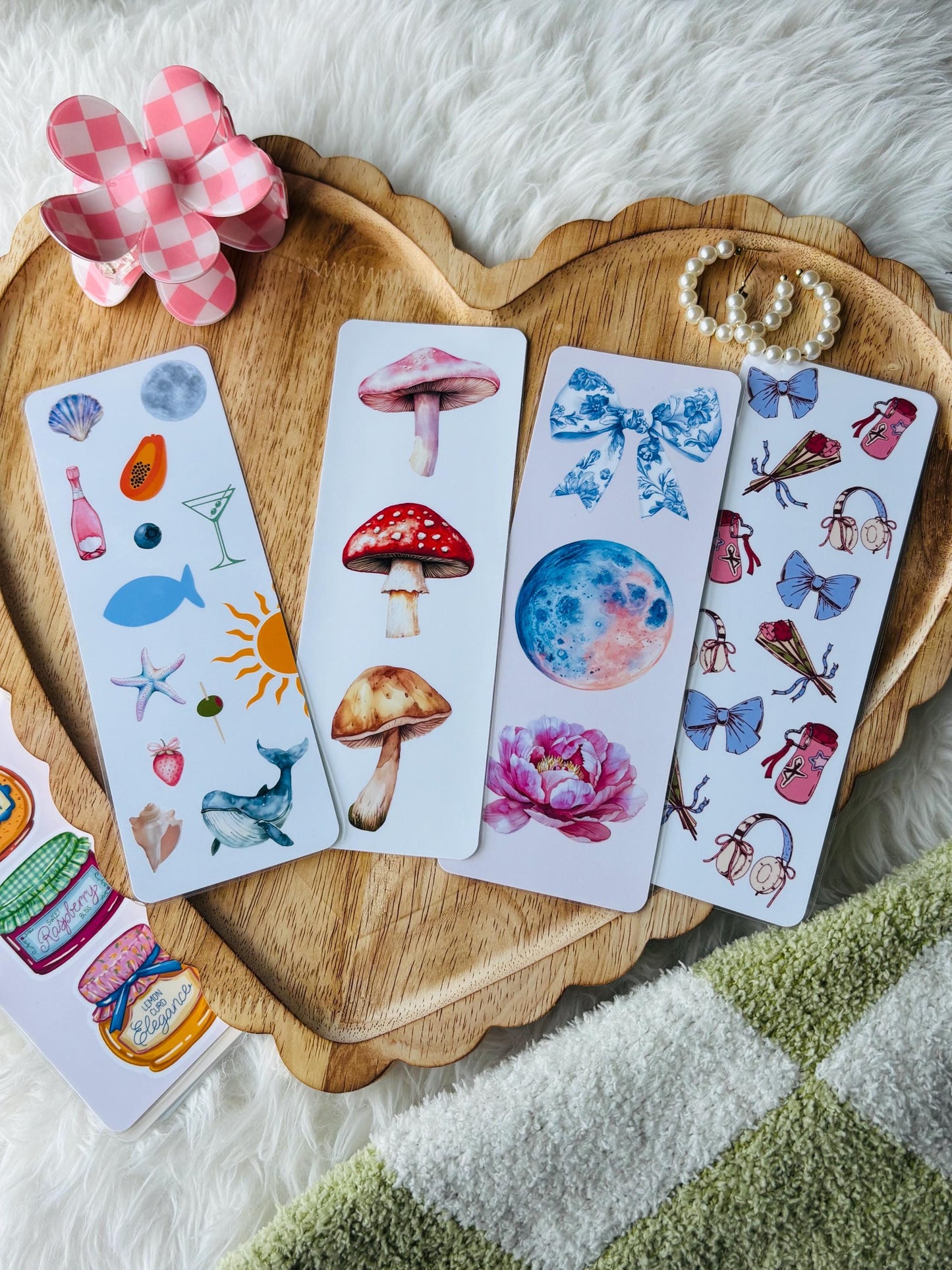 pretty bookmarks | handmade | cute | bookish | book lover gift | bookmark | bookstagram | booktok | cutesy | soft | pastel | trendy |
