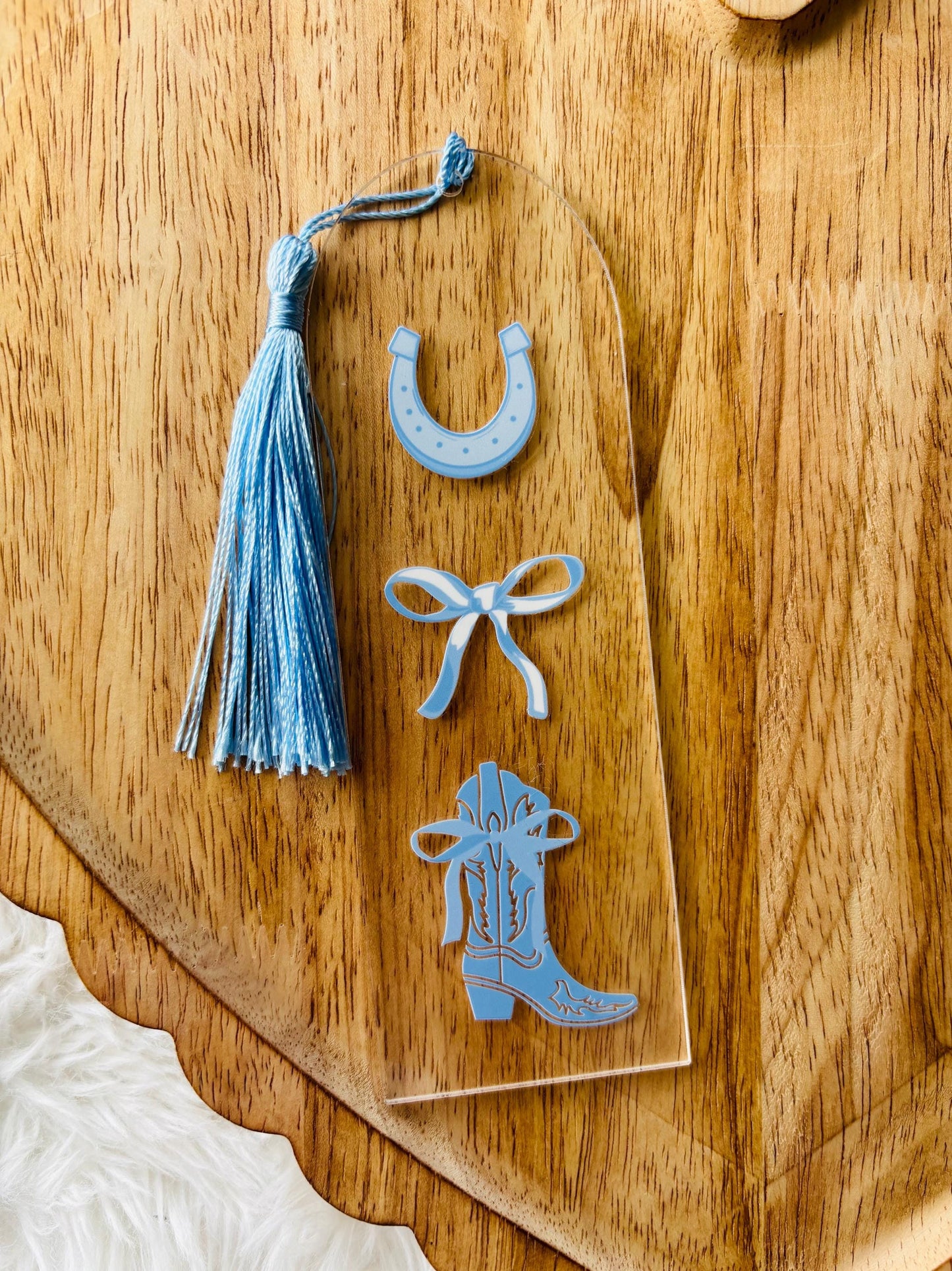 Cowgirl acrylic bookmarks | tassel bookmark | acrylic bookmark | cowgirl