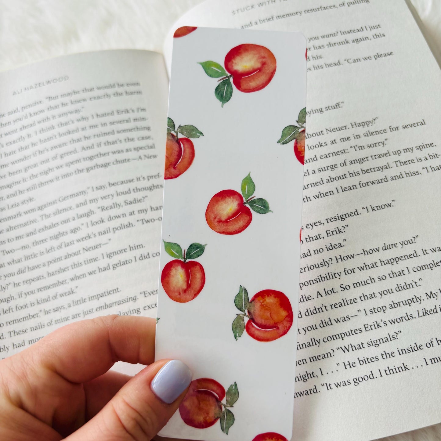 just peachy | handmade | cute | bookish | book lover gift | bookmark | bookstagram | booktok | fruit | peaches | cutesy | soft | pastel