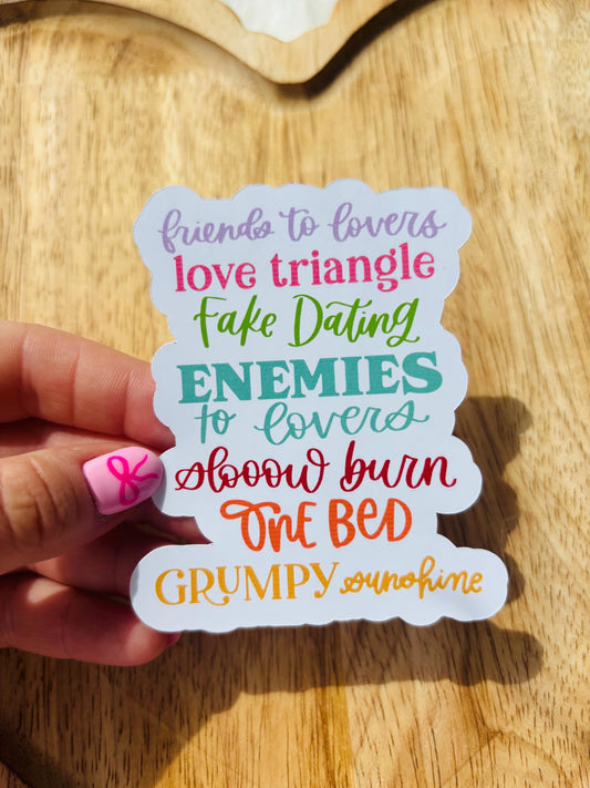 TROPES sticker | bookish | book lover | stickers | gifts